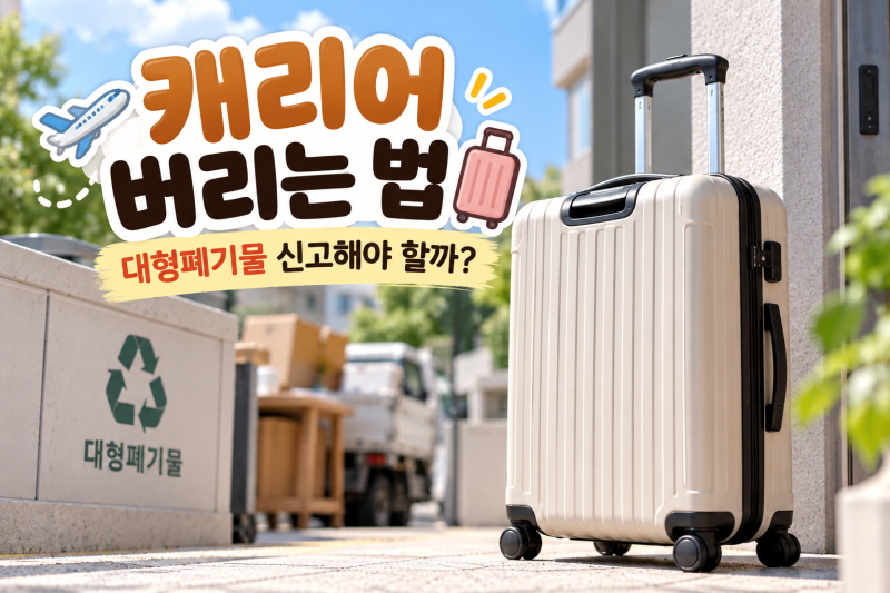 캐리어 버리는 법, 선풍기 청소기 버리는 법 대형폐기물 신고해야 할까?
