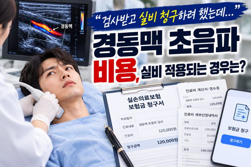 검사받고 실비 청구하려 했는데 경동맥 초음파 비용, 실비 적용되는 경우는?