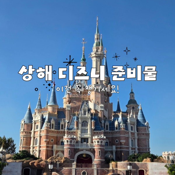 상해 디즈니랜드 준비물 총정리｜여권부터 보조배터리 반입금지 물품까지