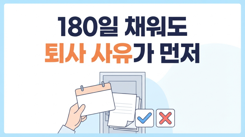 실업급여 180일 채워도 자발적 퇴사면 못 받을 수 있어요