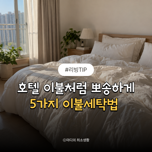 이불세탁법, 집에서도 호텔처럼 뽀송하게 만드는 5가지 방법