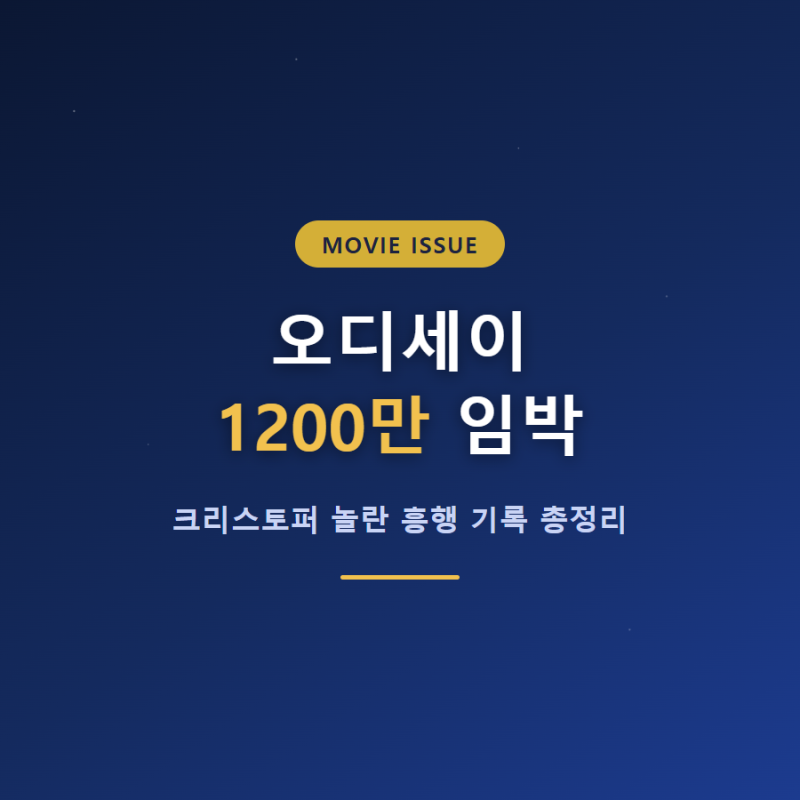 오디세이 1200만 임박, 크리스토퍼 놀란 흥행 기록 총정리