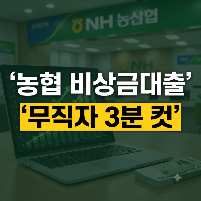 농협 비상금대출 무직자 신청 조건과 거절 시 단계별 해결 방법