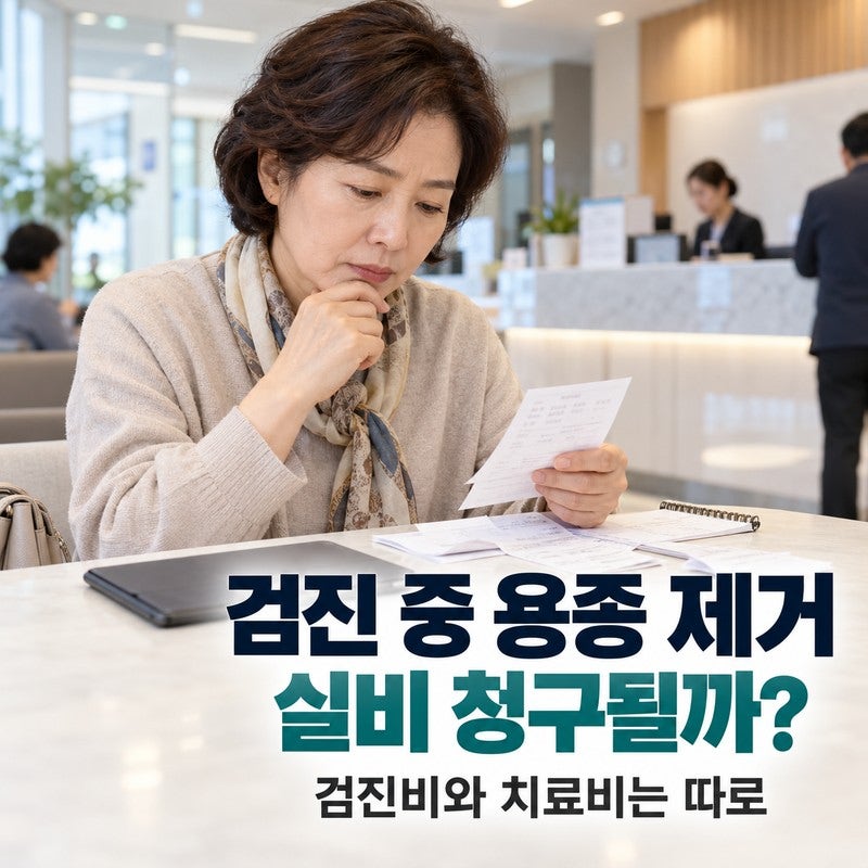 건강검진 중 용종 제거했다면 실비보험 청구될까｜검진비와 치료비 구분