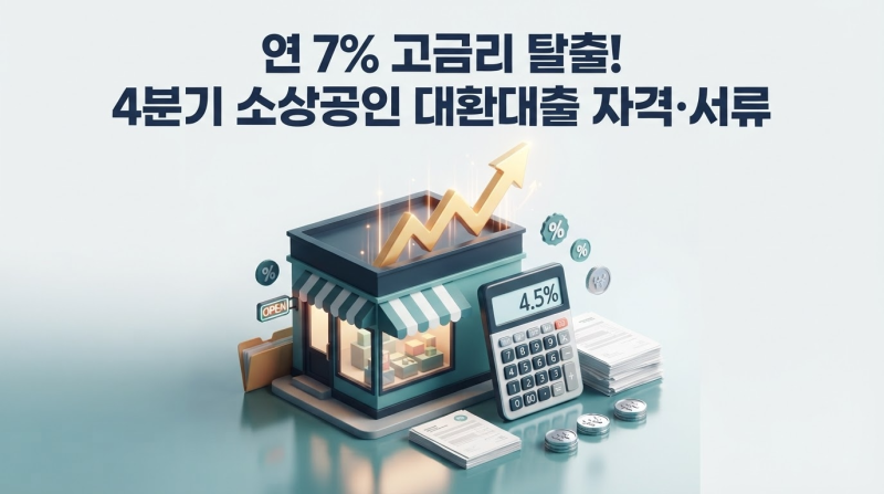 소상공인 저금리 대환대출 4분기 신청 자격 및 필수 서류 총정리