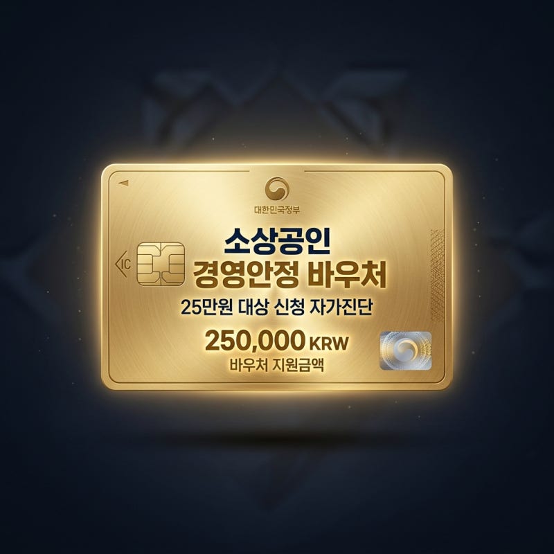 소상공인 경영안정 바우처, 25만원 대상과 신청 자가진단