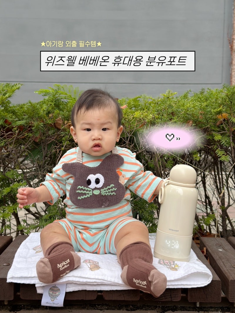 아기랑 외출 준비물 위즈웰 베베온 휴대용분유포트 반드시 배터리분리형이어야 하는 이유는....