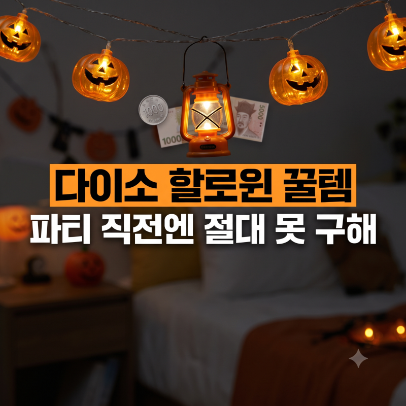 “파티 직전엔 절대 못 구합니다” 모르면 나만 손해보는 다이소 할로윈 필수템