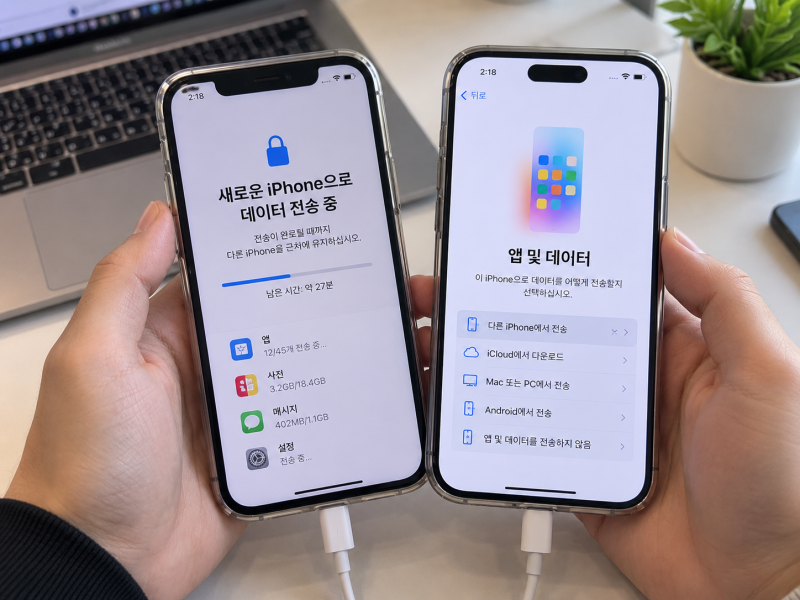 아이폰 데이터 옮기기｜전송 실패·멈출 때 확인할 6가지 (아이폰18 기준)