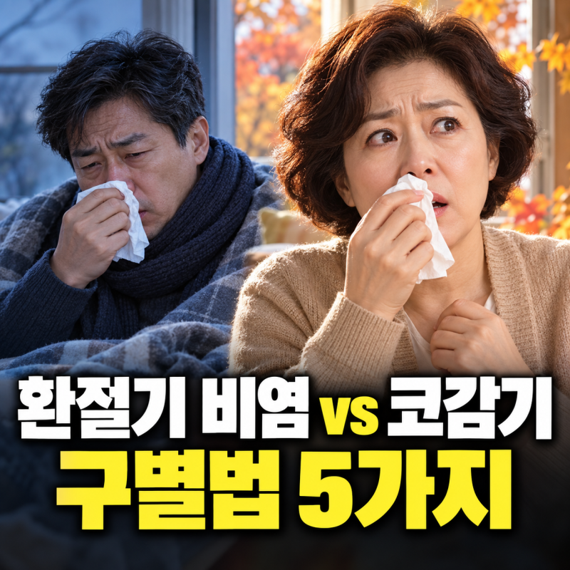 환절기 비염 vs 코감기 구별법 5가지, "감기가 2주째 안 나아요" 하신다면 꼭 확인하세요