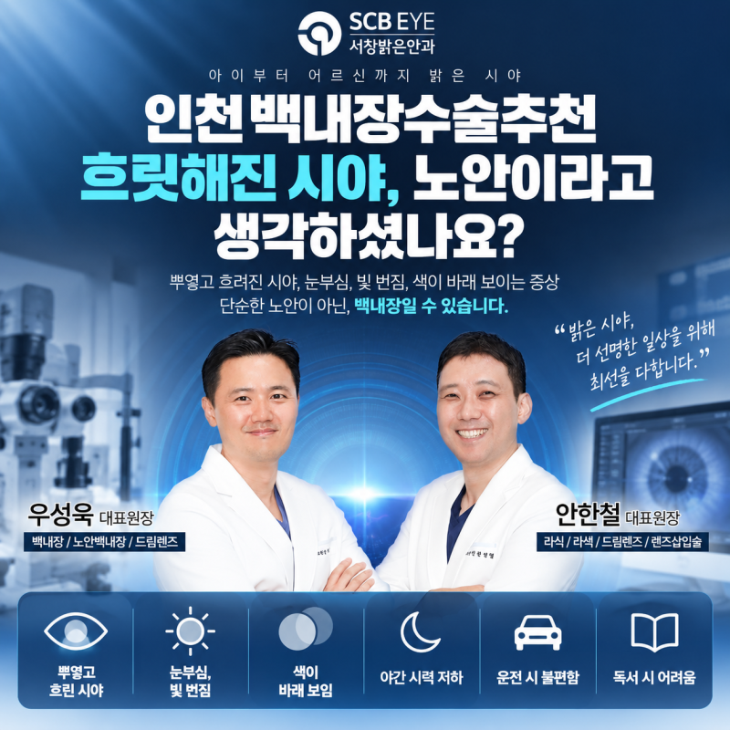 인천백내장수술추천, 흐릿해진 시야 노안이라고 생각하셨나요?