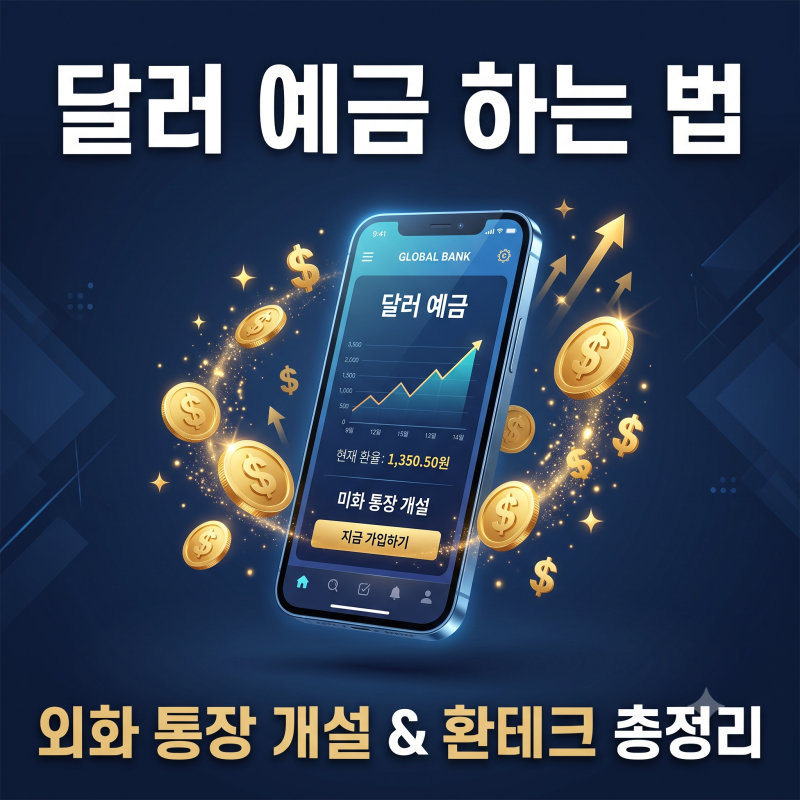 환테크 입문 달러 통장 만들기: 금리 비교와 환전 수수료 90% 우대 팁