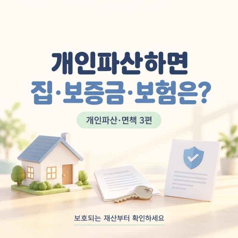 [개인파산·면책 3편] 개인파산하면 집·보증금·보험은 어떻게 될까요? 배우자 재산도 확인하....