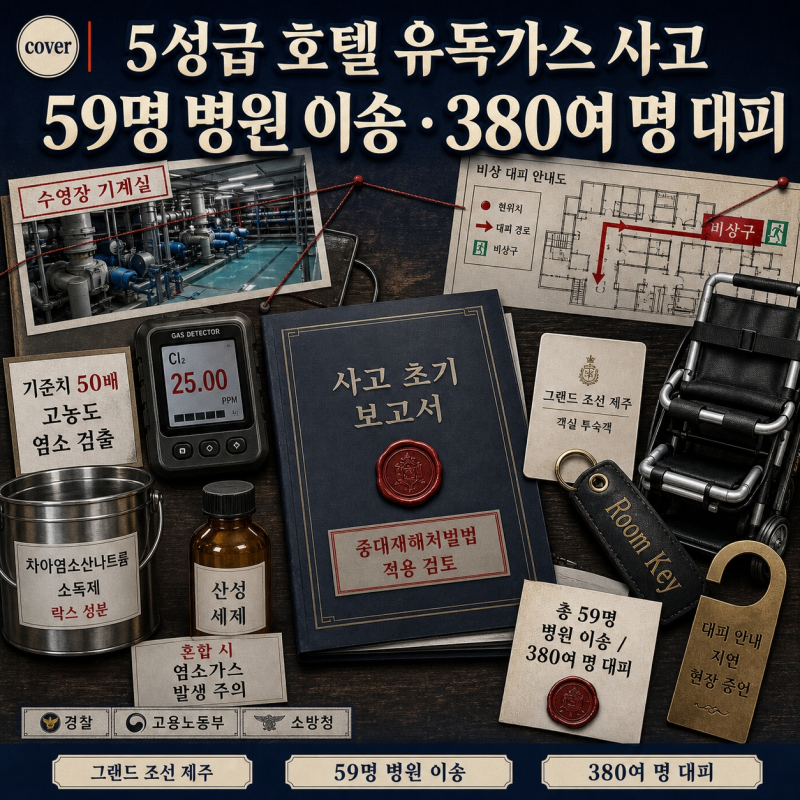1박 수십만 원 5성급 호텔서 유독가스, 그랜드 조선 제주 염소가스 사고 59명 병원 이송 충격