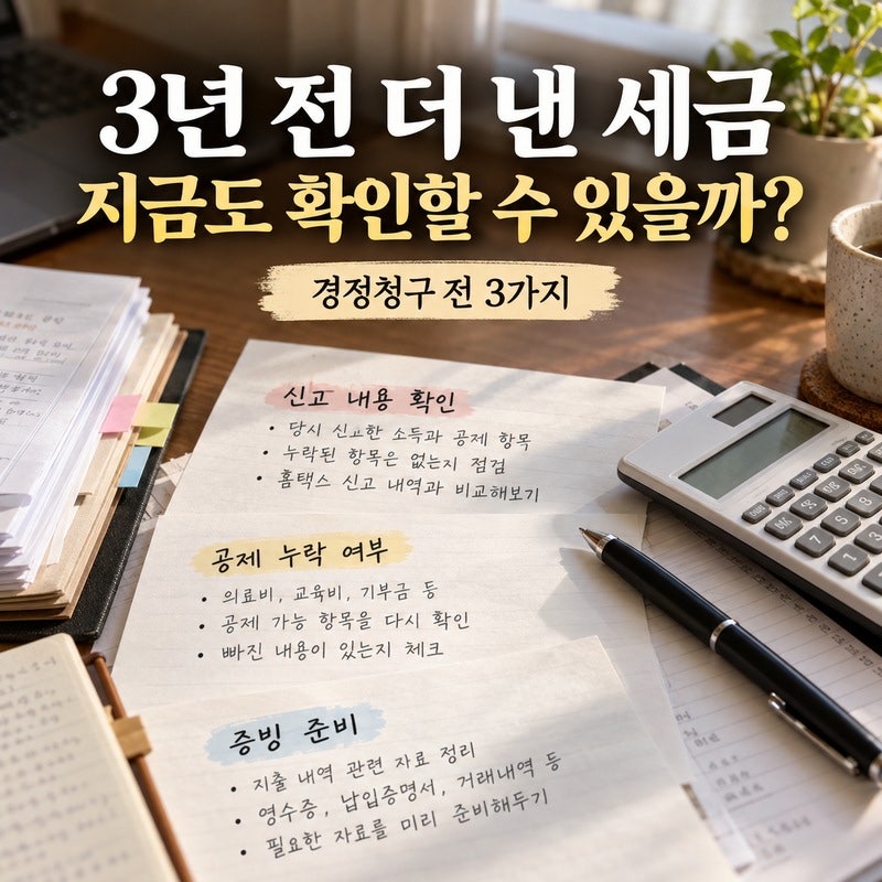 잘못 낸 세금, 3년 전 것도 돌려받을까｜경정청구 전 확인할 3가지