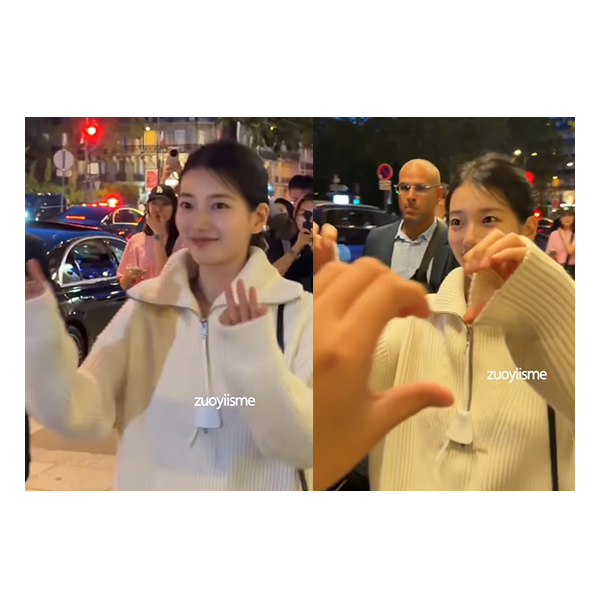 쌩얼인데... 반응 난리난 수지 셀린느 파리 패션위크 ft. 하프집업