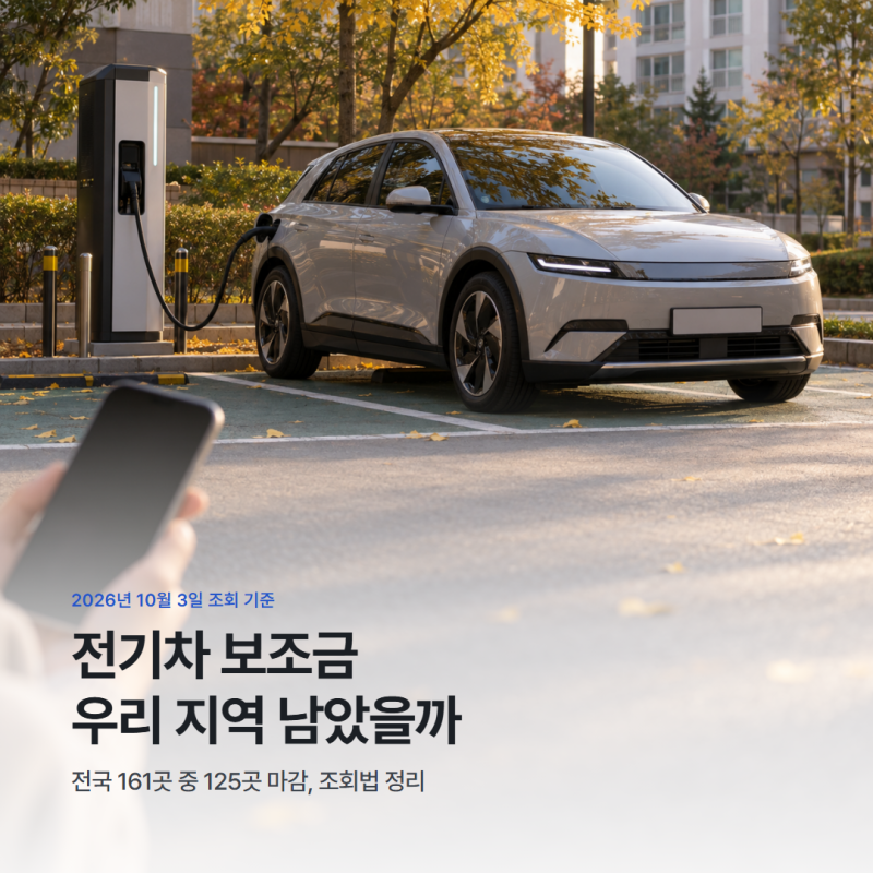 전기차 보조금, 10월에 사도 될까? 수원은 8월에 끝, 전국 125곳 마감