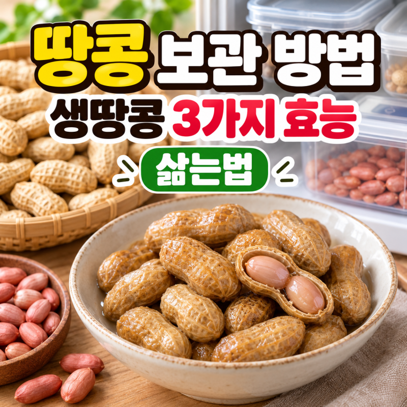 땅콩 보관 방법 생땅콩 3가지 효능 삶는법
