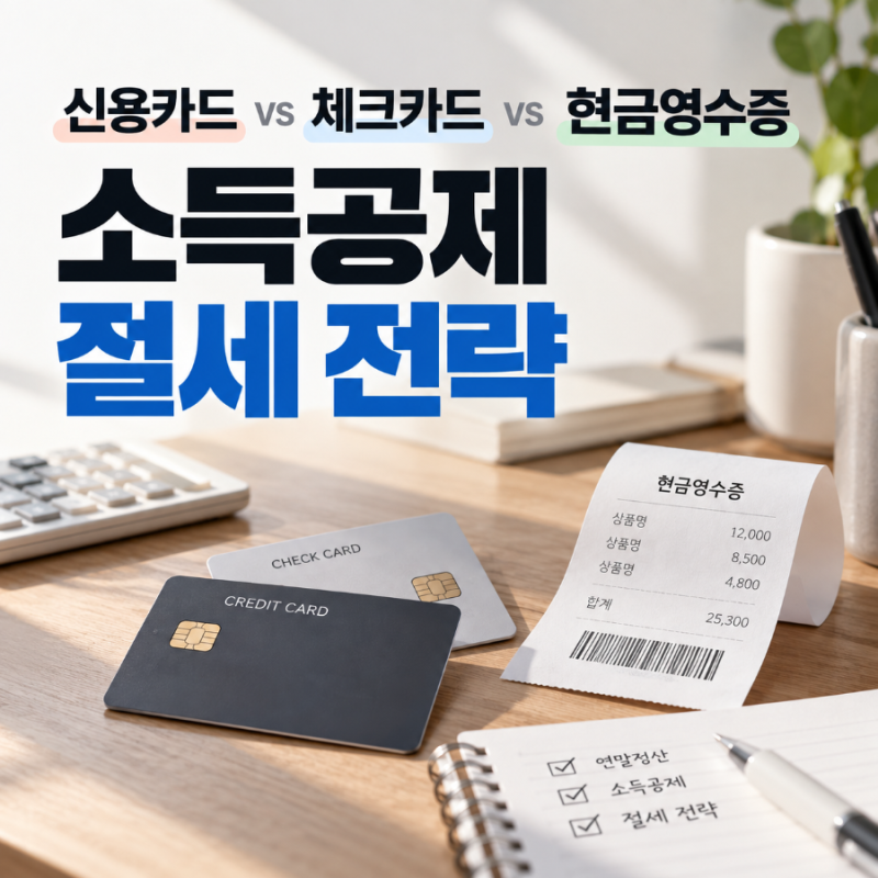 [소득공제 절세 전략] 신용카드 vs 체크카드 vs 현금영수증 연말정산 황금비율 총정리