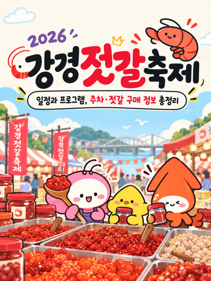 2026 강경젓갈축제 일정과 프로그램, 주차·젓갈 구매 정보 총정리