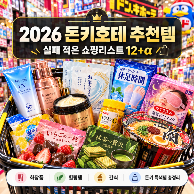 2026 일본 돈키호테 추천템 쇼핑리스트｜화장품·간식·여행 필수템 총정리