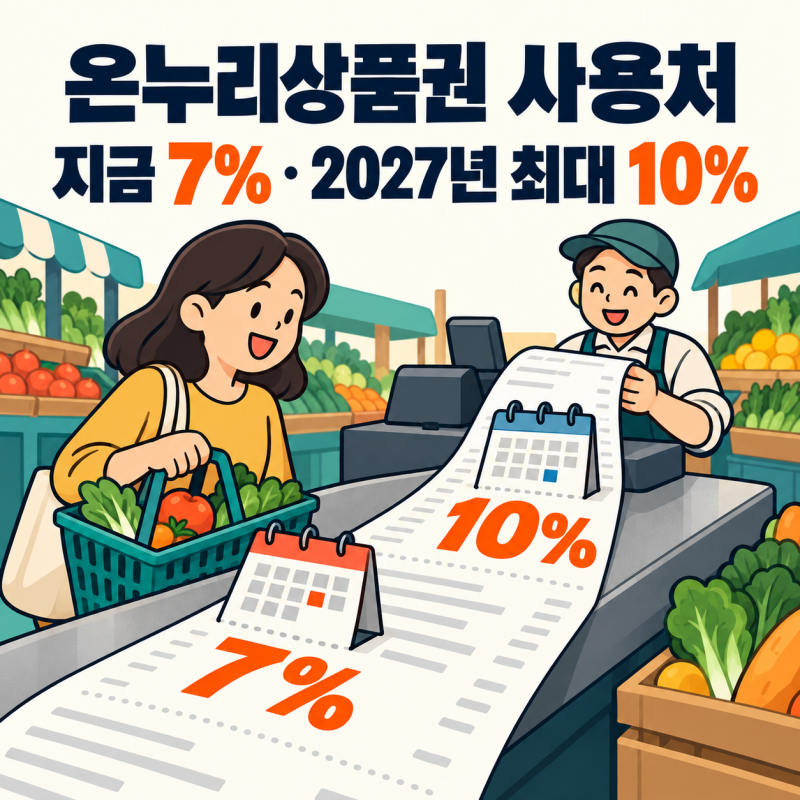 온누리상품권 사용처 현재 7%부터 전통시장 10% 개편안까지 구분해보니