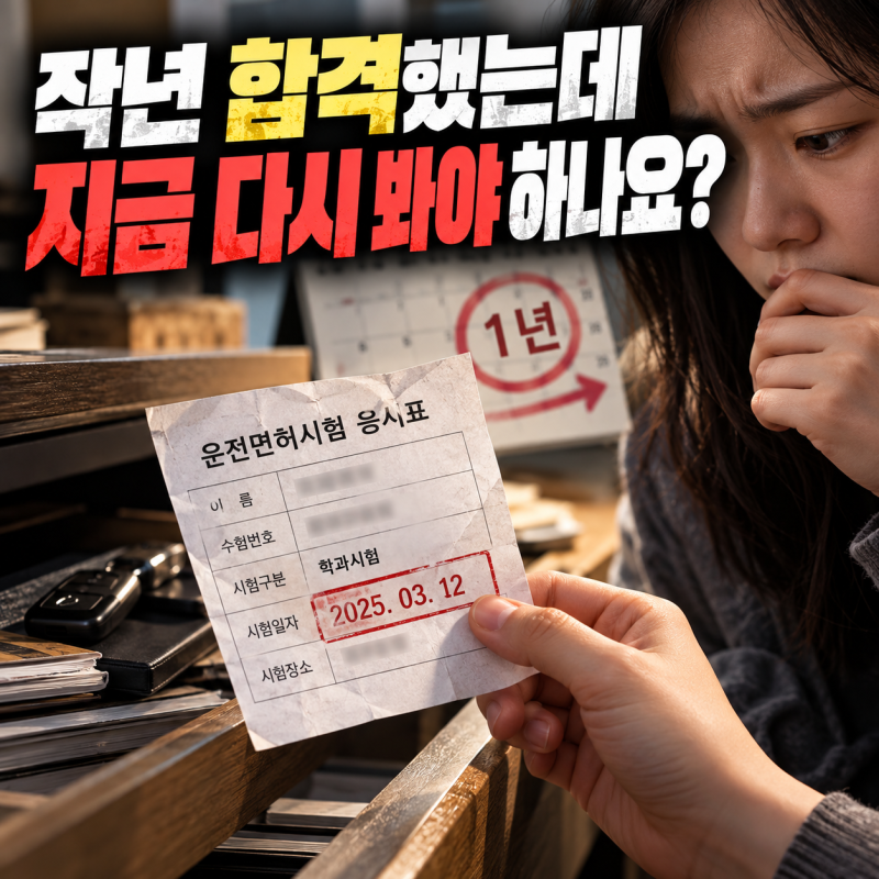 “필기 붙어놓고 1년 넘겼다” 운전면허 학과시험 면제 끝나는 날