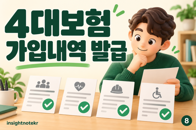 4대보험 가입내역확인서 인터넷 발급 방법｜현재 가입 상태 확인하기