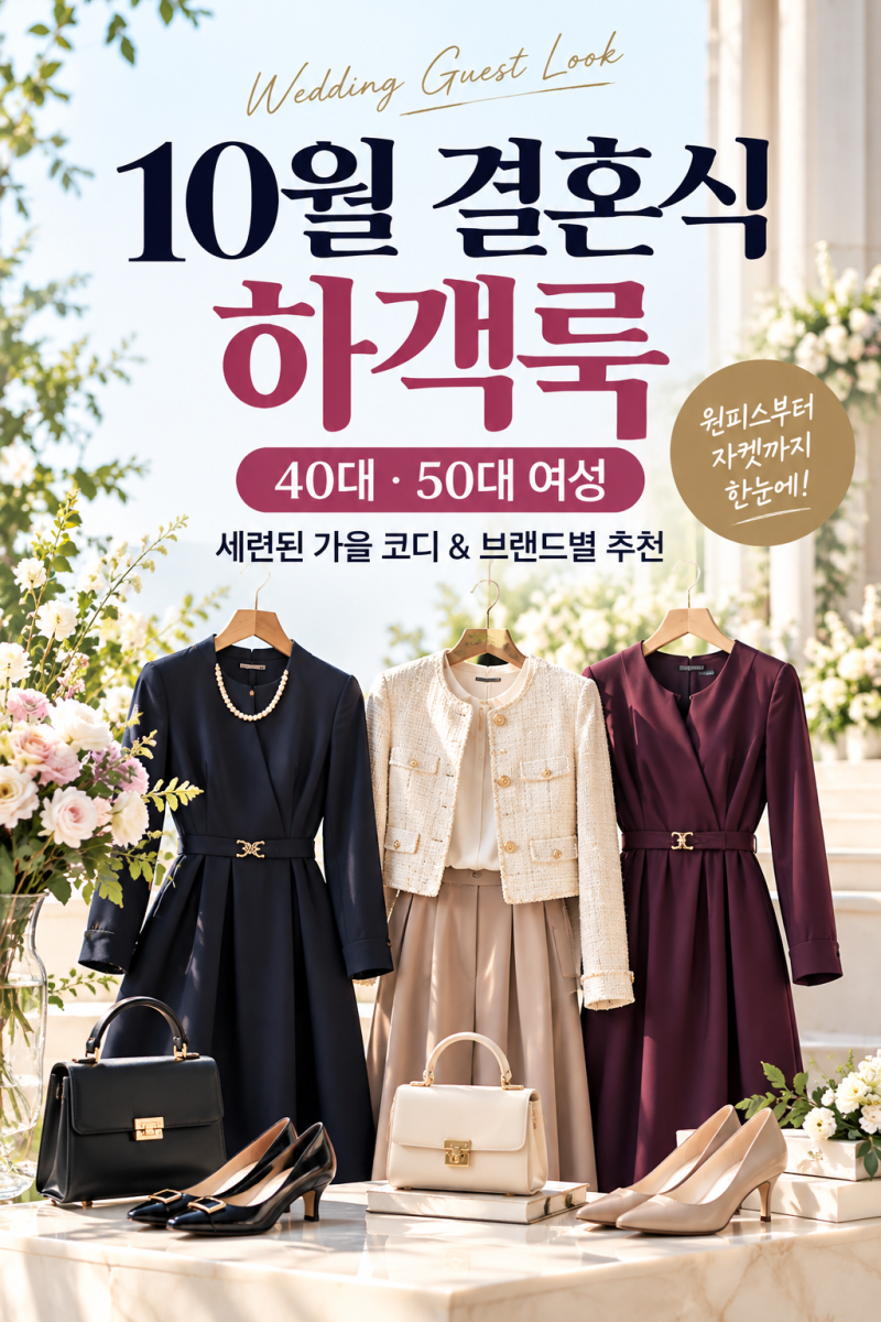 40대 50대 여성 가을 하객룩 추천｜10월 결혼식 세련된 코디와 브랜드별 추천