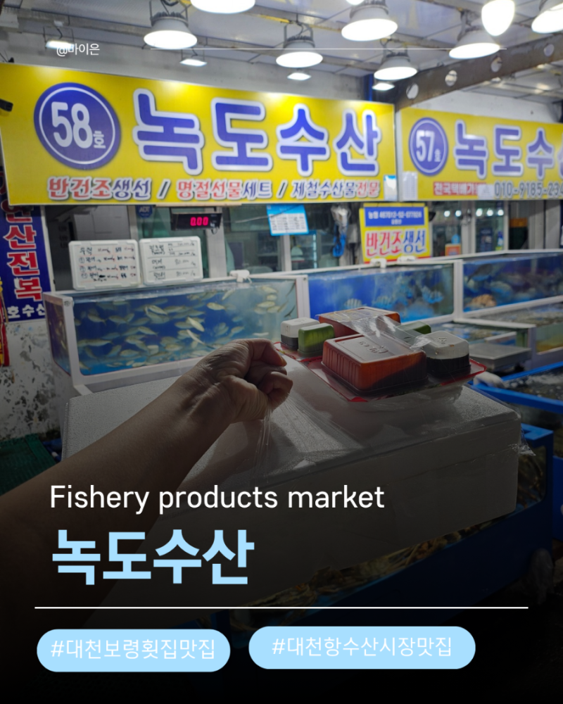 대천항 수산시장 녹도수산 회포장 추천ㅣ5-6인분 광어·우럭·멍게 보령 맛집 횟집 후기