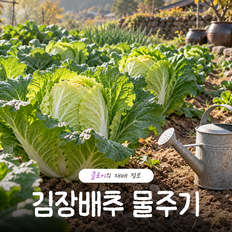 "겉흙만 보고 줄이지 마세요" 김장배추 물주기, 양 제대로 잡는법