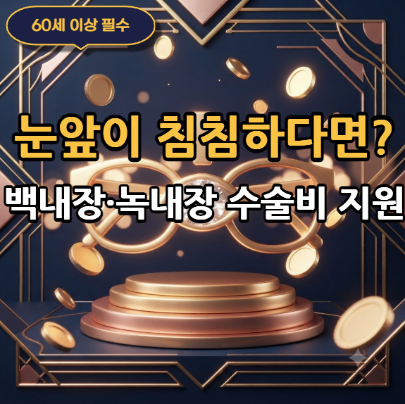 [60세 이상 필수] 눈앞이 침침하다면 꼭 확인하세요! 노인 백내장·녹내장 수술비 및 개안수술....