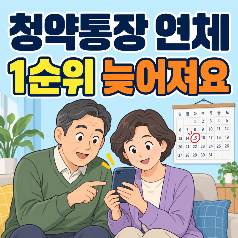 주택청약 납입인정횟수, 연체분은 늦게 인정돼요