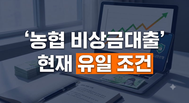 농협 비상금대출 조건과 농협 올원 비상금대출 차이점 비교 분석