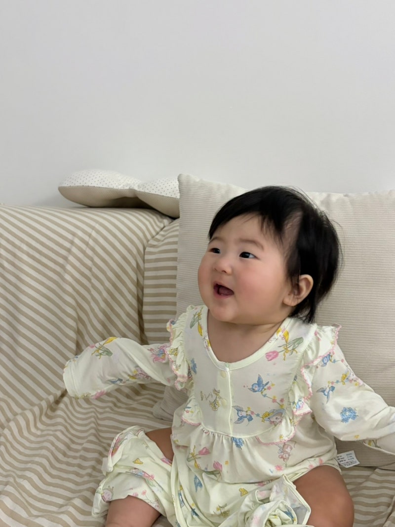 무냐무냐 내복 • 모달 7부 돌복 90 사이즈 후기 • 아기 실내복 추천