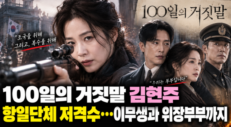 김현주 ‘100일의 거짓말’ 유소란 누구? 저격수 변신·이무생과 위장부부