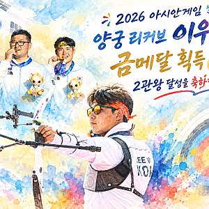 [2026 아시안게임/양궁 리커브]  이우석의 신화! 단체전 이어 개인전까지 금메달 2관왕 달성