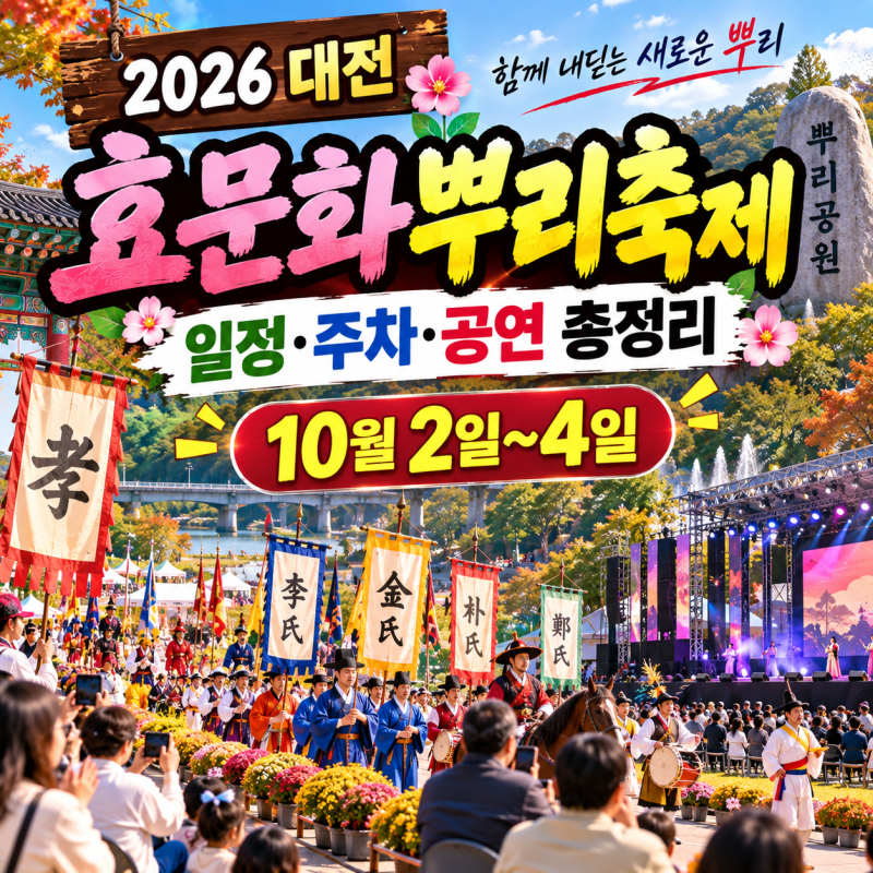 2026 대전 효문화뿌리축제 일정·주차·공연 총정리