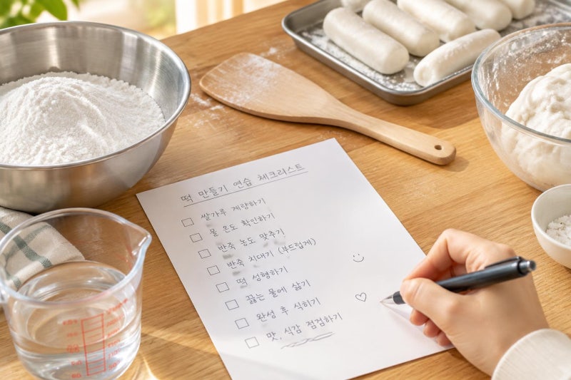 떡제조기능사 실기 연습법: 반죽 감각을 빠르게 키우는 단계별 루틴