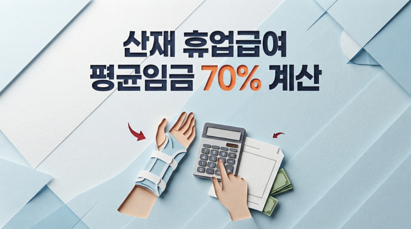산재 평균임금 70% 계산법, 월급 300만 원이면?