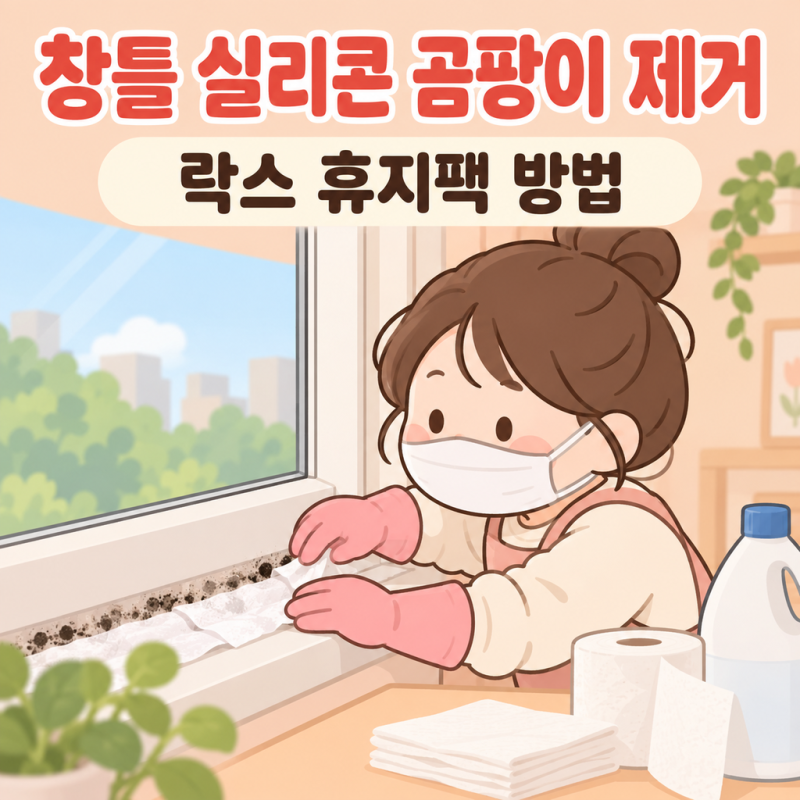 창틀 실리콘 곰팡이 제거법: 락스 휴지팩 시공부터 재발 방지 실리콘 추천까지