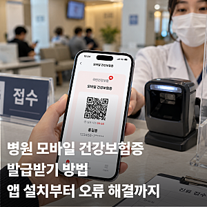 병원 모바일 건강보험증 발급받기 방법｜앱 설치부터 오류 해결까지
