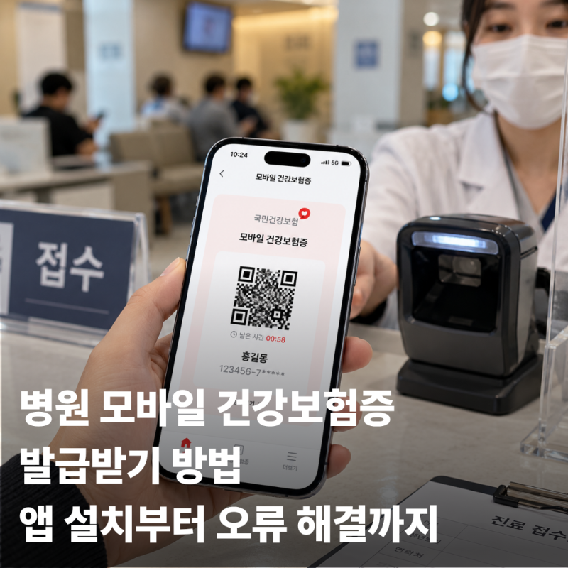 병원 모바일 건강보험증 발급받기 방법｜앱 설치부터 오류 해결까지