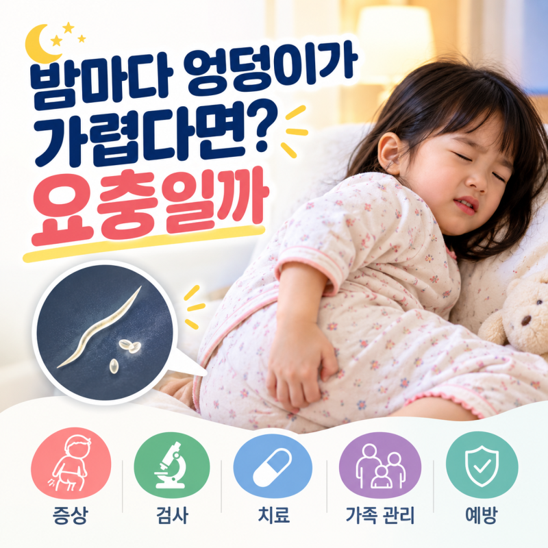 요충 감염, 밤에 엉덩이가 가렵다면?