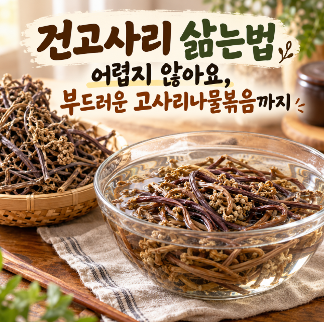 건고사리 삶는법 어렵지 않아요, 부드러운 고사리나물볶음까지