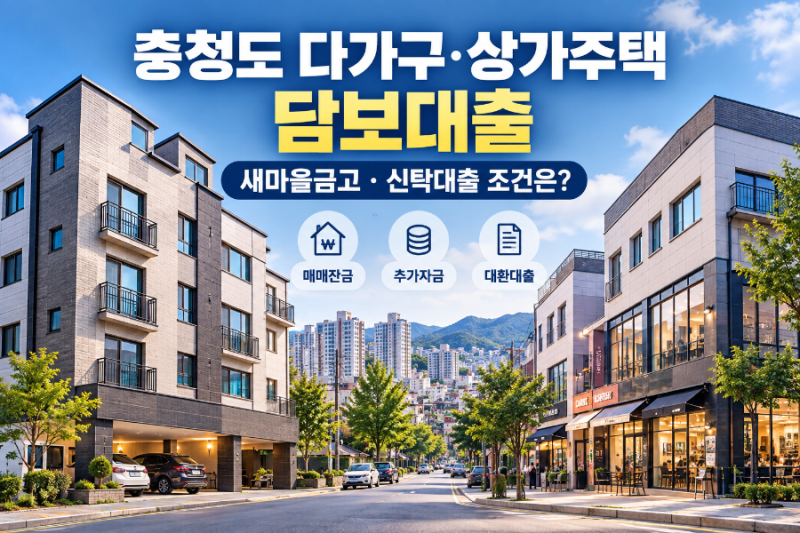 충청도 다가구·상가주택, 대출한도가 달라지는 이유｜새마을금고와 신탁대출 활용법