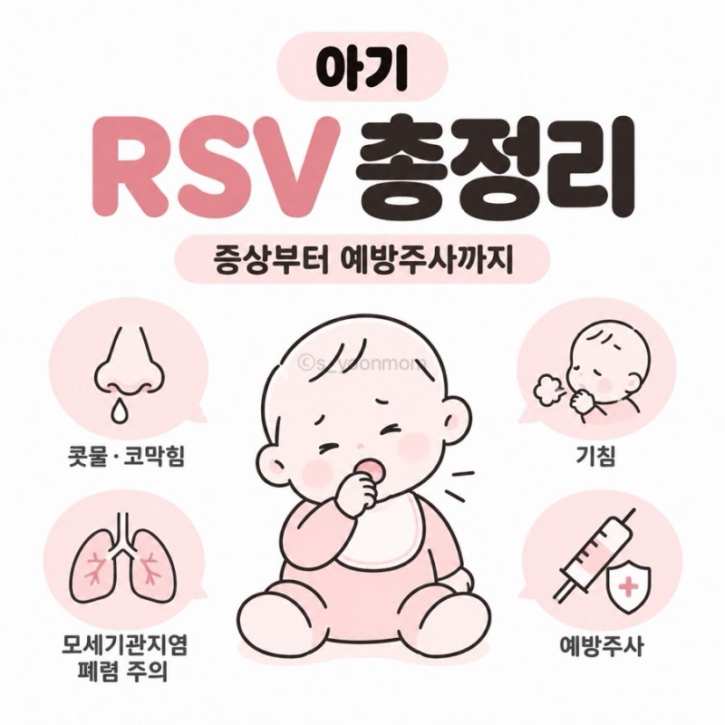 아기 RSV 증상, 감기인 줄 알았는데? 예방주사까지 총정리 (RSV vs 독감 vs 감기)