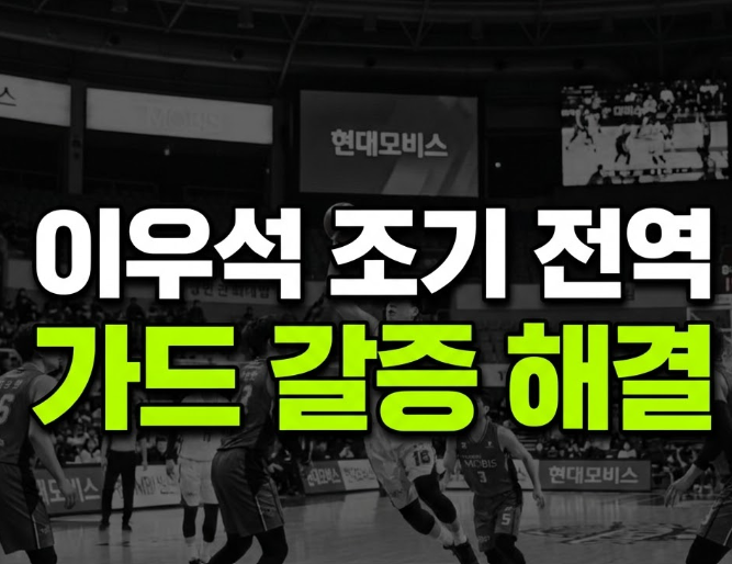 이우석 조기 전역 이유는? 현대모비스 로스터 합류로 달라지는 가드진 상황
