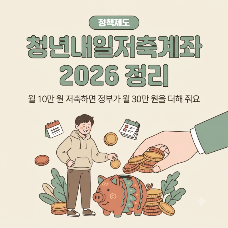 청년내일저축계좌 2026 신청 기간 정리와 월 30만원 정부지원금, 달라진 소득 기준