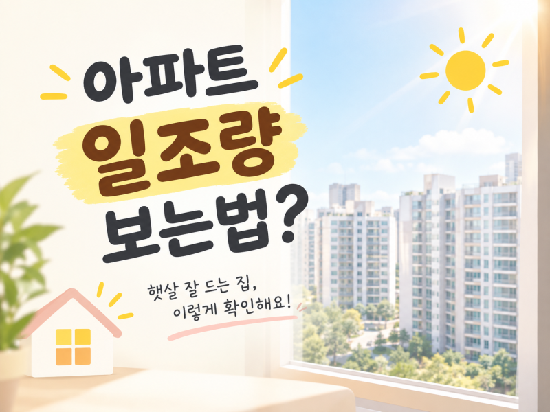 호갱노노 아파트 일조량 보는법｜아파트 해 잘 드는지 확인하는 방법